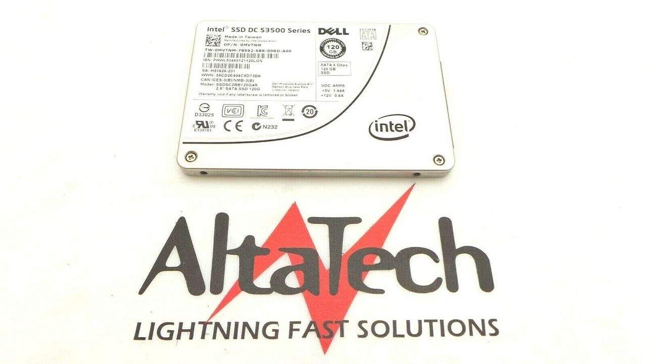 Intel SSDSC2BB120G4R Dell MVTNM 120GB SSD SATA 2.5" 6G Intel DC S3500 SSDSC2BB120G4R Solid State Drive, Used