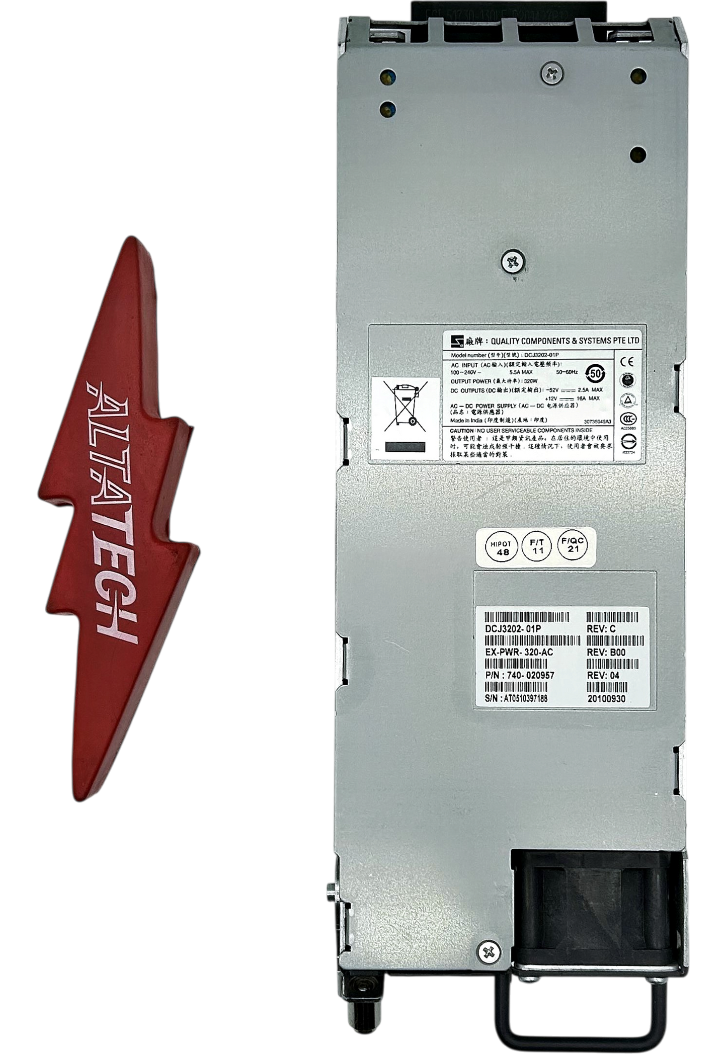 Juniper Networks EX-PWR-930-AC NOB EX4200 AND EX3200 930W AC Power Supply, Used
