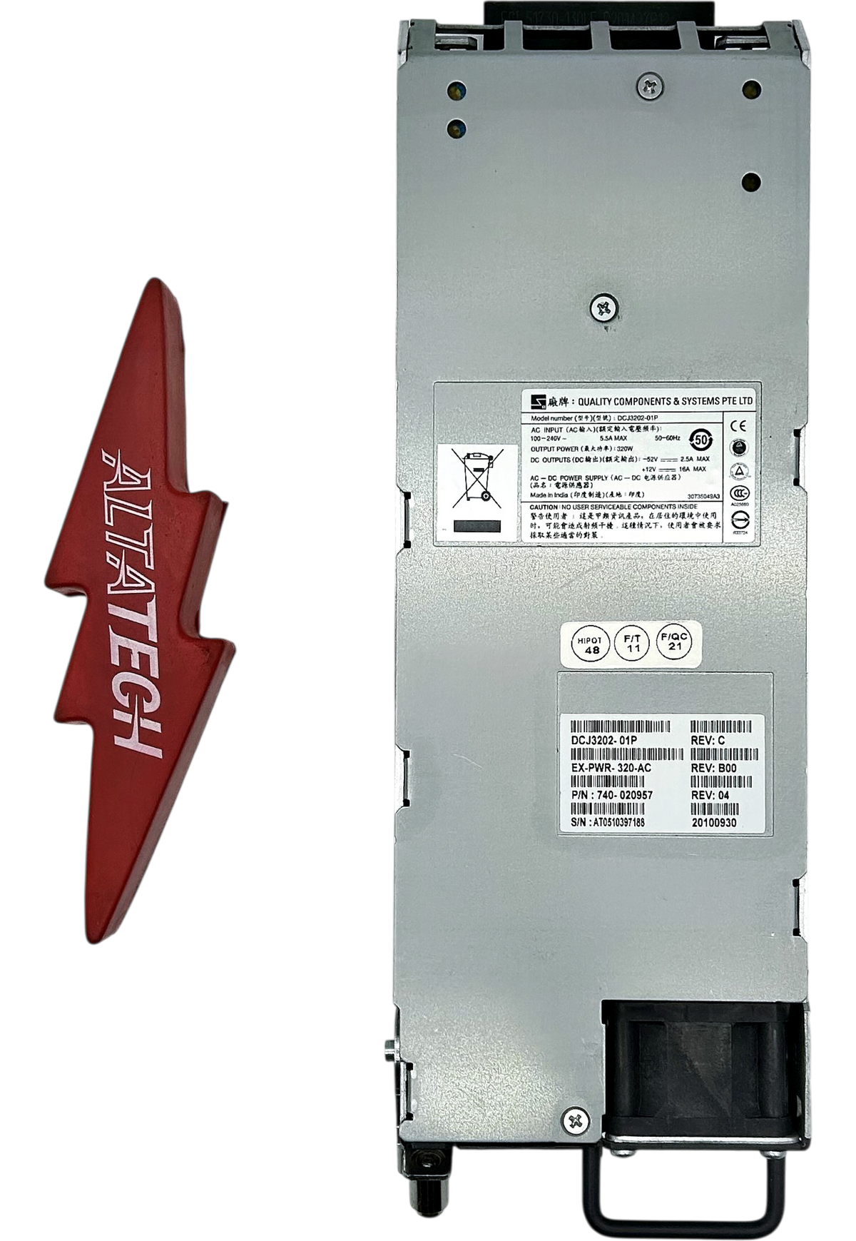 Juniper Networks EX-PWR-930-AC NOB EX4200 AND EX3200 930W AC Power Supply, Used