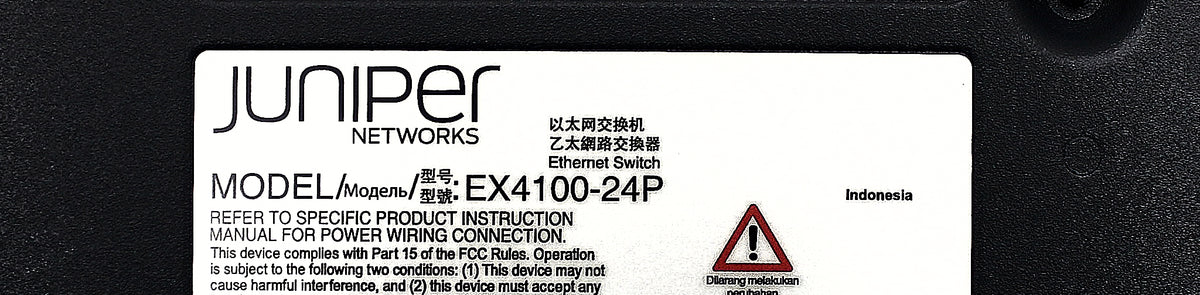 Juniper Networks EX4100-24P EX4100 24-Port 10/100/1000BaseT PoE+, 4x 10G SFP+ Uplink *CLAIMED*, Used