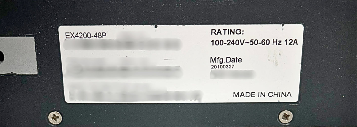 Juniper Networks EX4200-48P 48-Port 10/100/1000 PoE+ Layer 3 Switch, Used