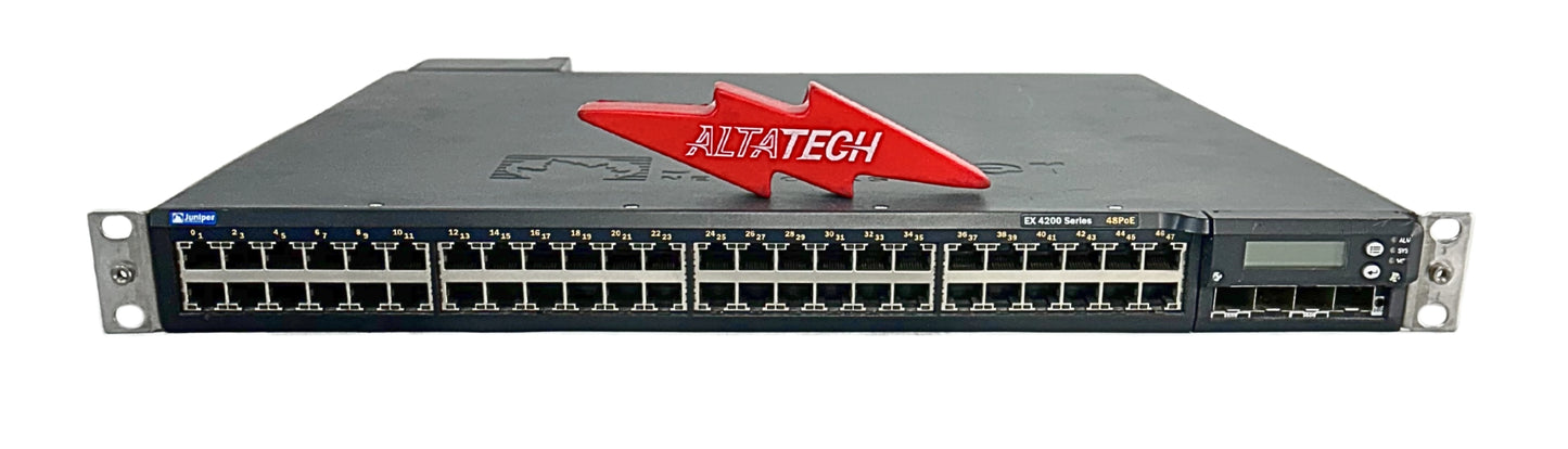 Juniper Networks EX4200-48P 48-Port 10/100/1000 PoE+ Layer 3 Switch, Used