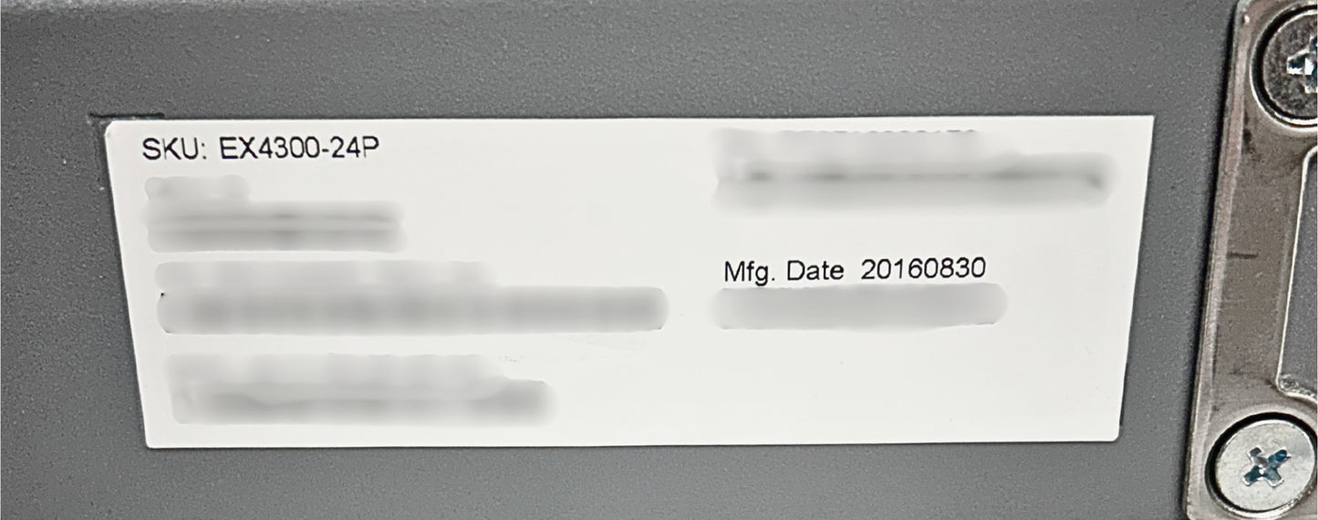 Juniper Networks EX4300-24P EX4300 24 Port 10/100/1000BASE-T Managed Ethernet Switch, Used