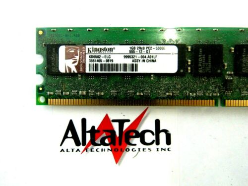 Kingston KD6502-ELG 1GB 2Rx8 PC2-5300E DDR2-667 RAM Memory, Used