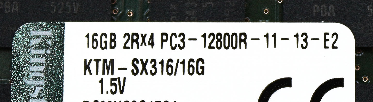 Kingston KTM-SX316/16G 16GB PC3-12800R DDR3-1600 2RX4, Used