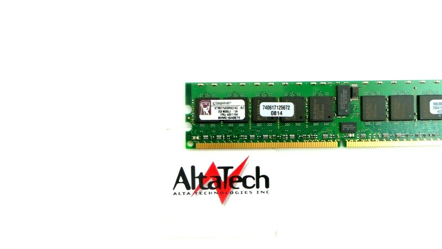 Kingston KTM2759SRK2/4G 4GB (2x2GB) PC2-5300 DDR2-667 ECC Memory, Used