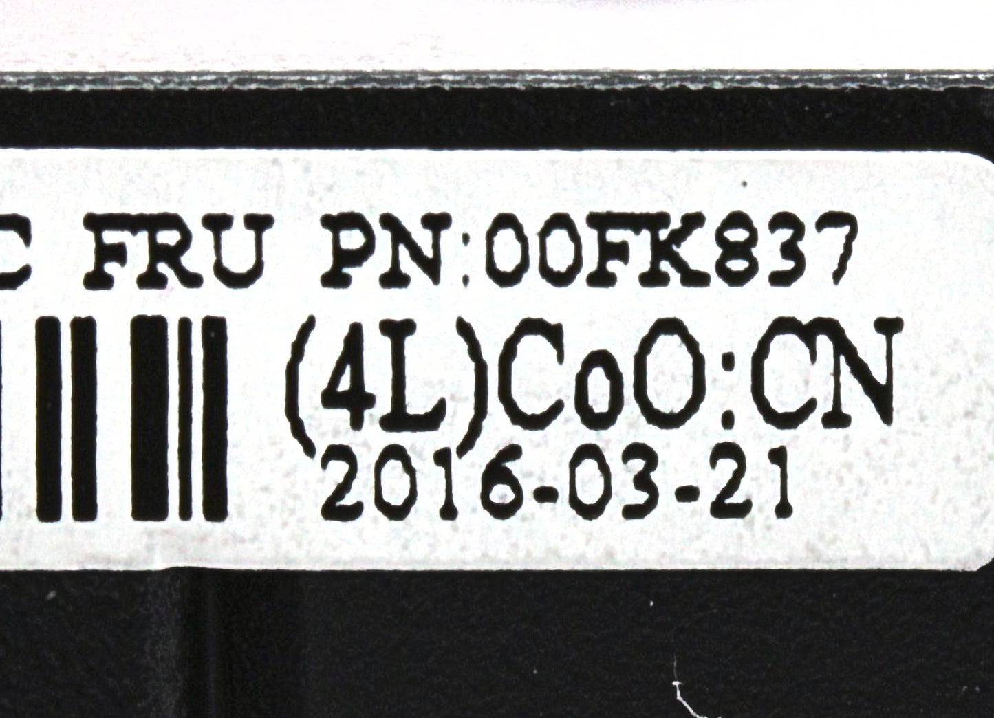 Lenovo 00FK837 X3650 M5 FRONT USB ASSEMBLY, Used