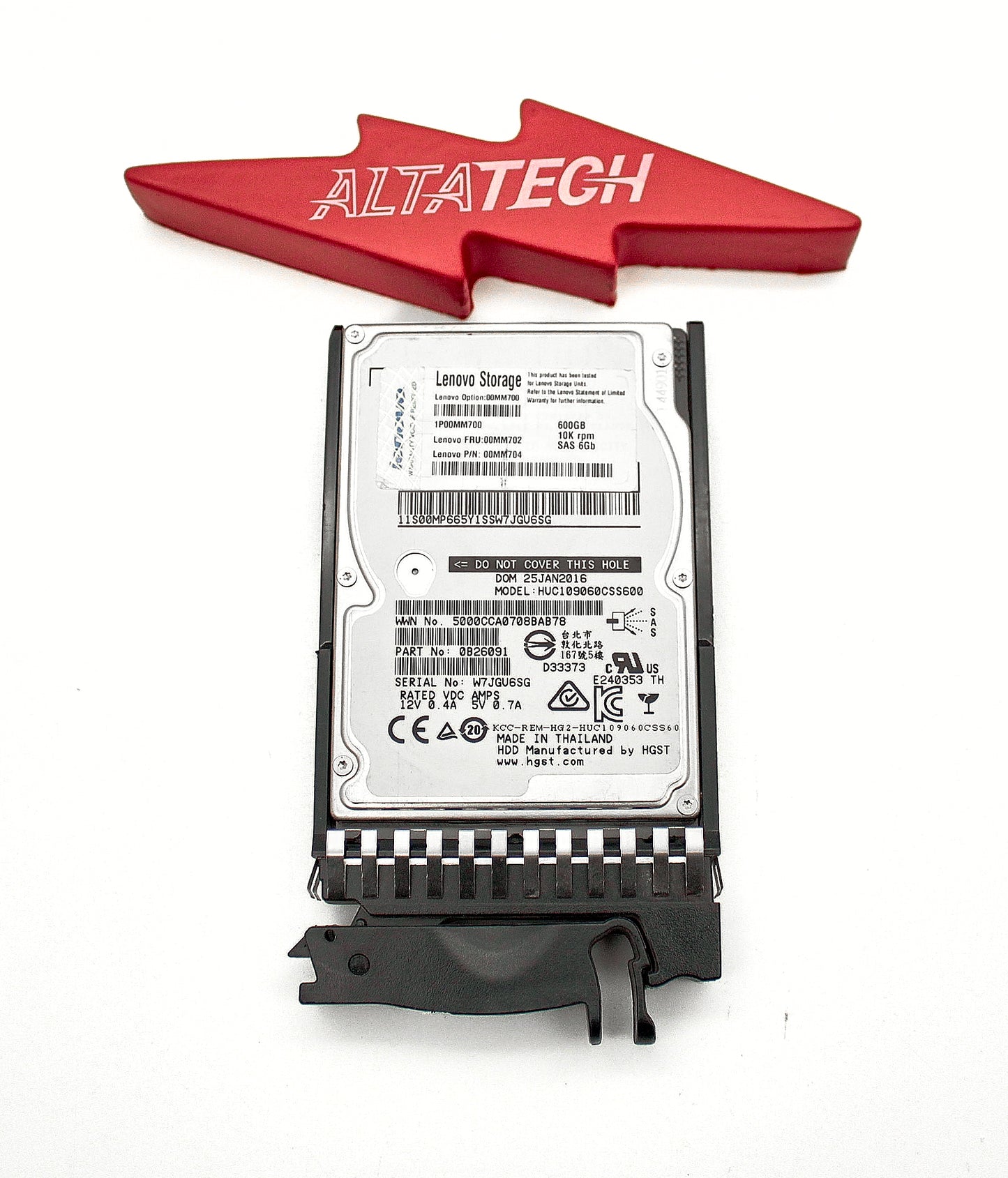 Lenovo 00MM702 600GB 10K 2.5" HDD FOR S2200, Used