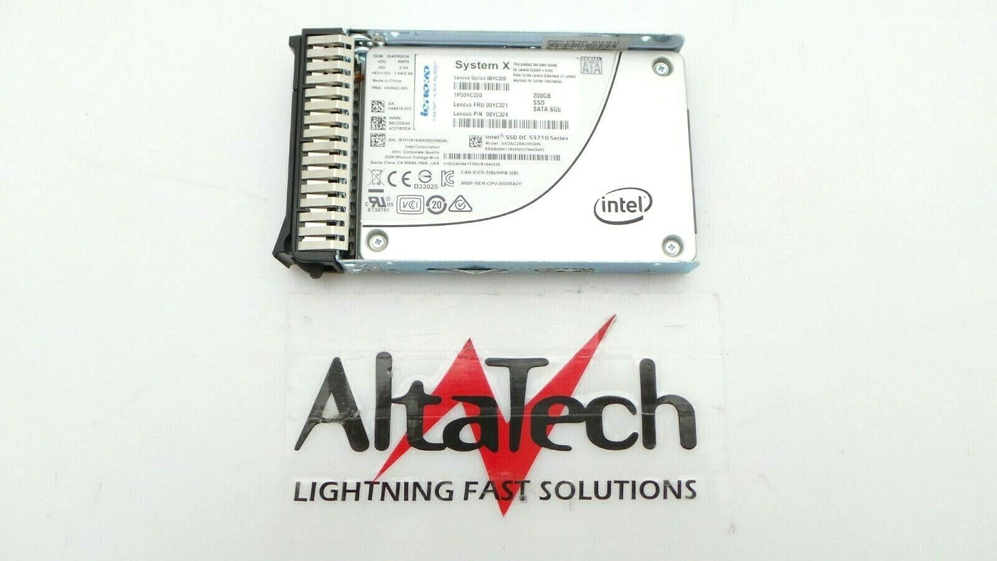 Lenovo 00YC321 Intel S3710 200GB SATA 2.5" Solid State Drive, Used