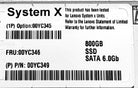 Lenovo 00YC345 800GB S3710 3.5' SATA SSD, Used