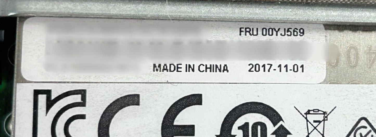 Lenovo 00YJ569 ThinkSystem 10GB 4-Port Base-T LOM Network Card, Used