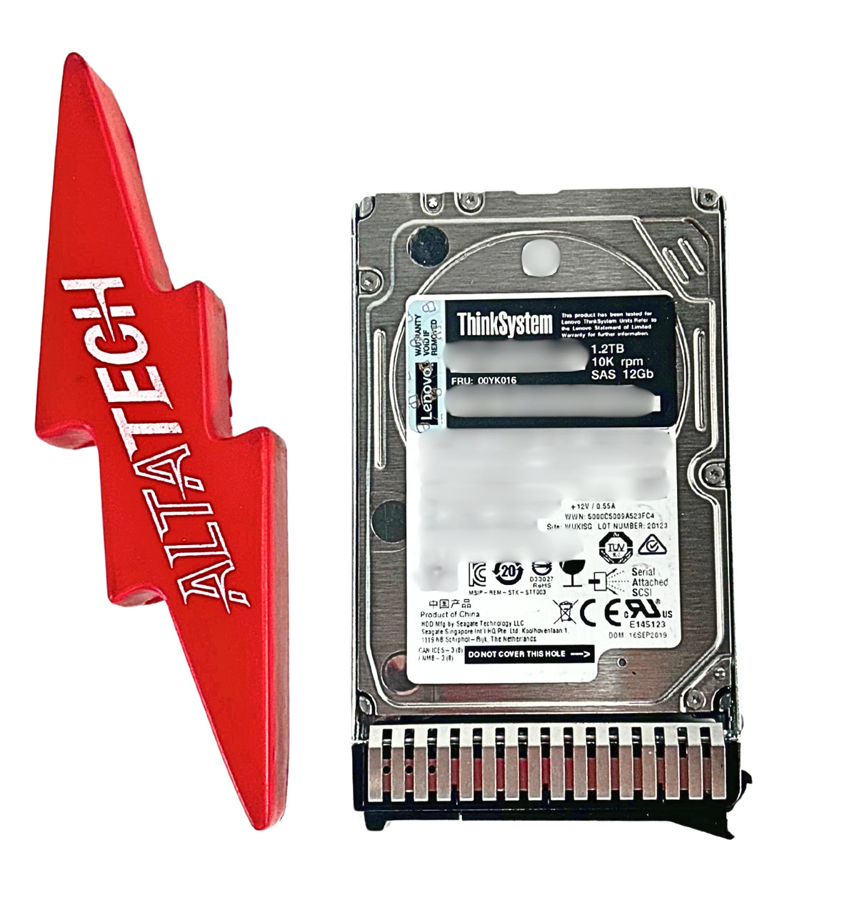 Lenovo 00YK016 1.2TB 10K SAS 12G 2.5" HDD, Used