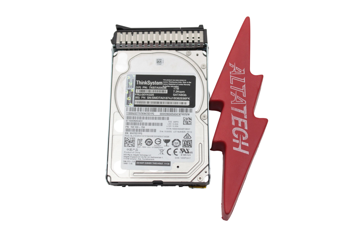 Lenovo 00YK025 1TB 7.2K 6G SATA 2.5" HDD, Used