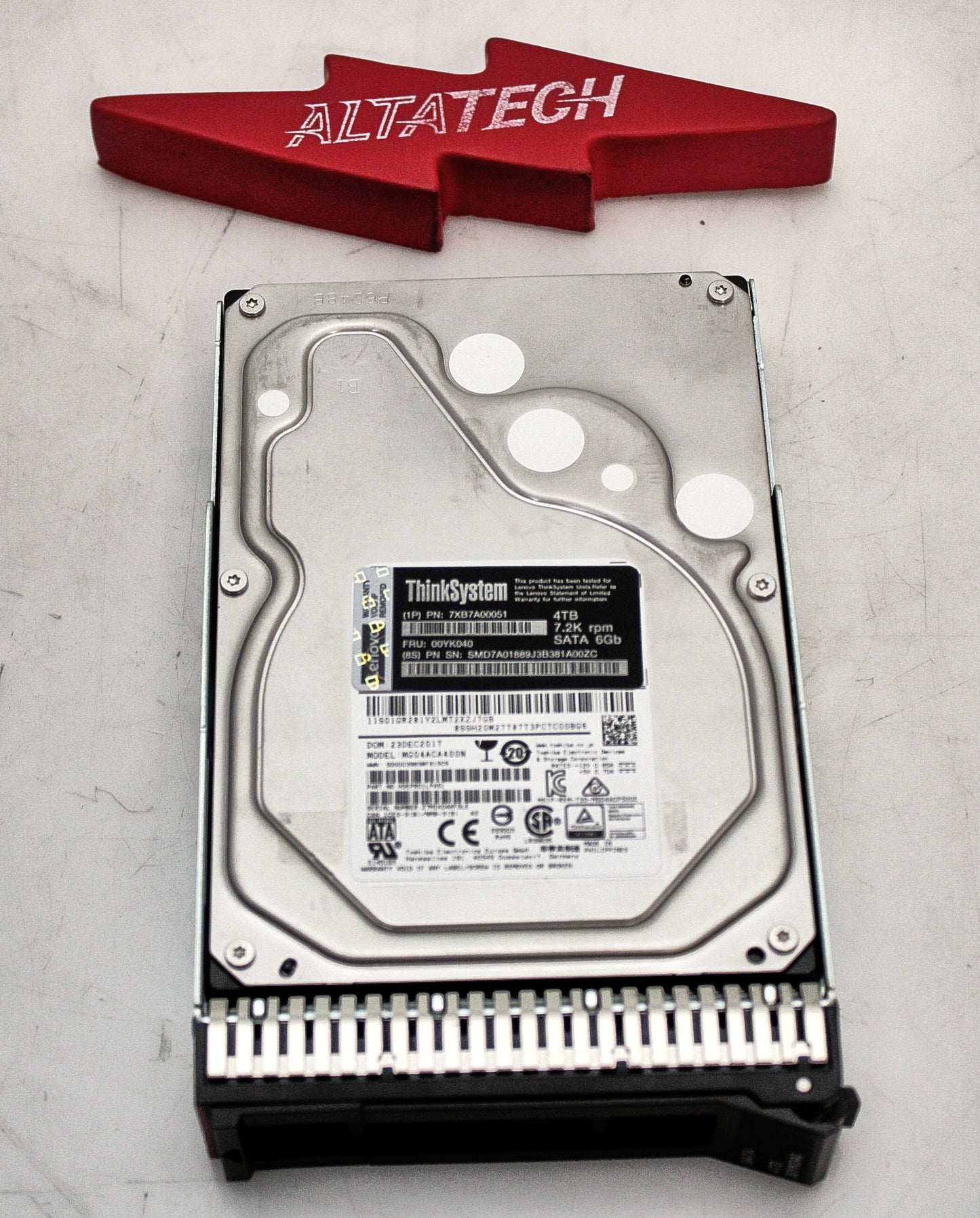 Lenovo 00YK040 4TB 7.2K 3.5" SATA 512N HDD, Used