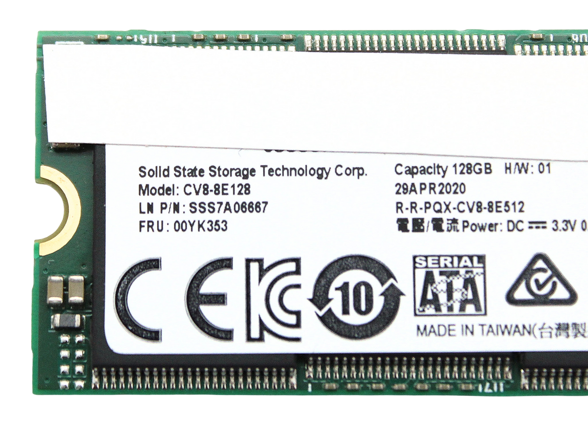 Lenovo 00YK353 LENOVO 128GB 6G M.2 2280 SATA SSD, Used