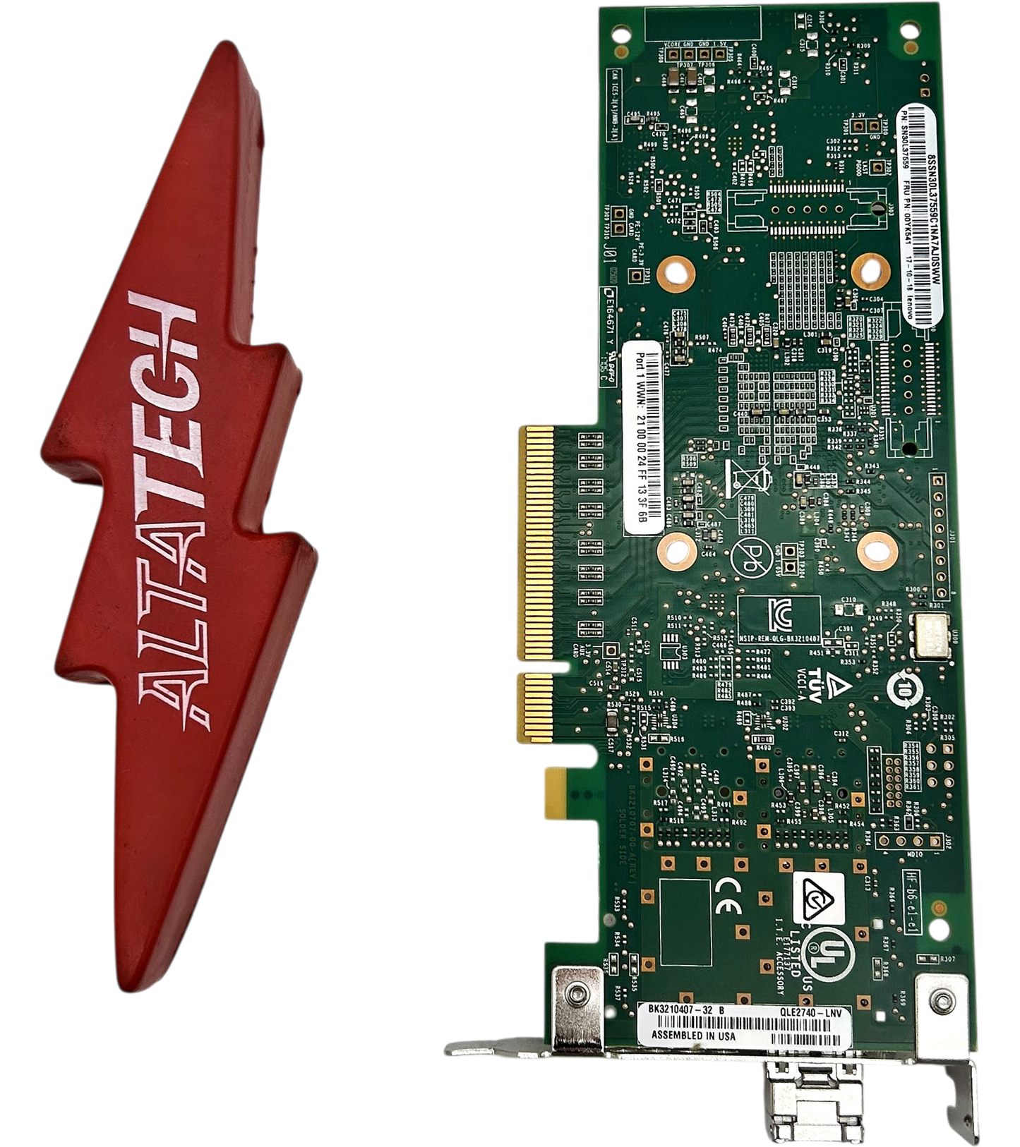 Lenovo 00YK541 ThinkSystem QLogic QLE2740 PCIe 32Gb 1-Port SFP+ FC Adapter, Used