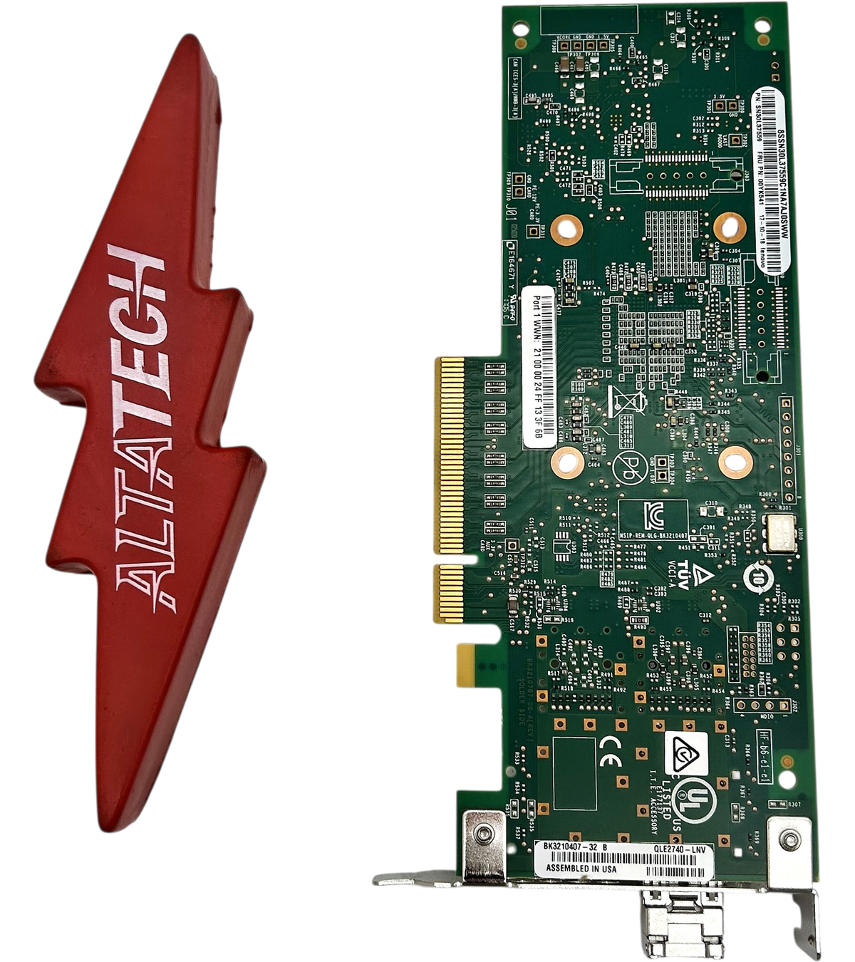 Lenovo 00YK541 ThinkSystem QLogic QLE2740 PCIe 32Gb 1-Port SFP+ FC Adapter, Used