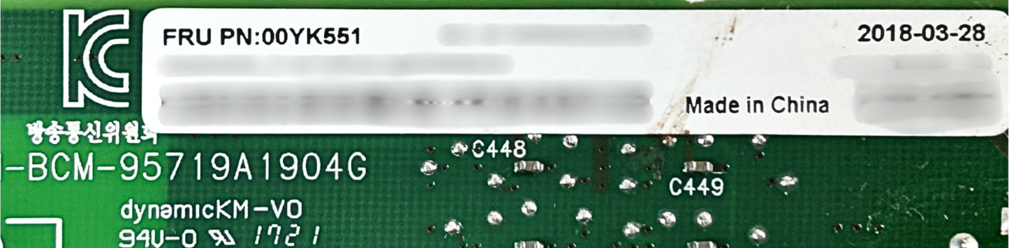 Lenovo 00YK551 ThinkSystem Broadcom 5719 1GbE RJ45 4-Port PCIe Ethernet Adp, Used