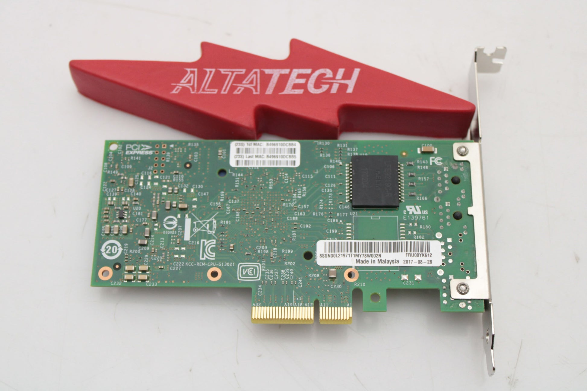 Lenovo 00YK612 I350-T2 1GB 2PORT PCIE ADAPTER, Used