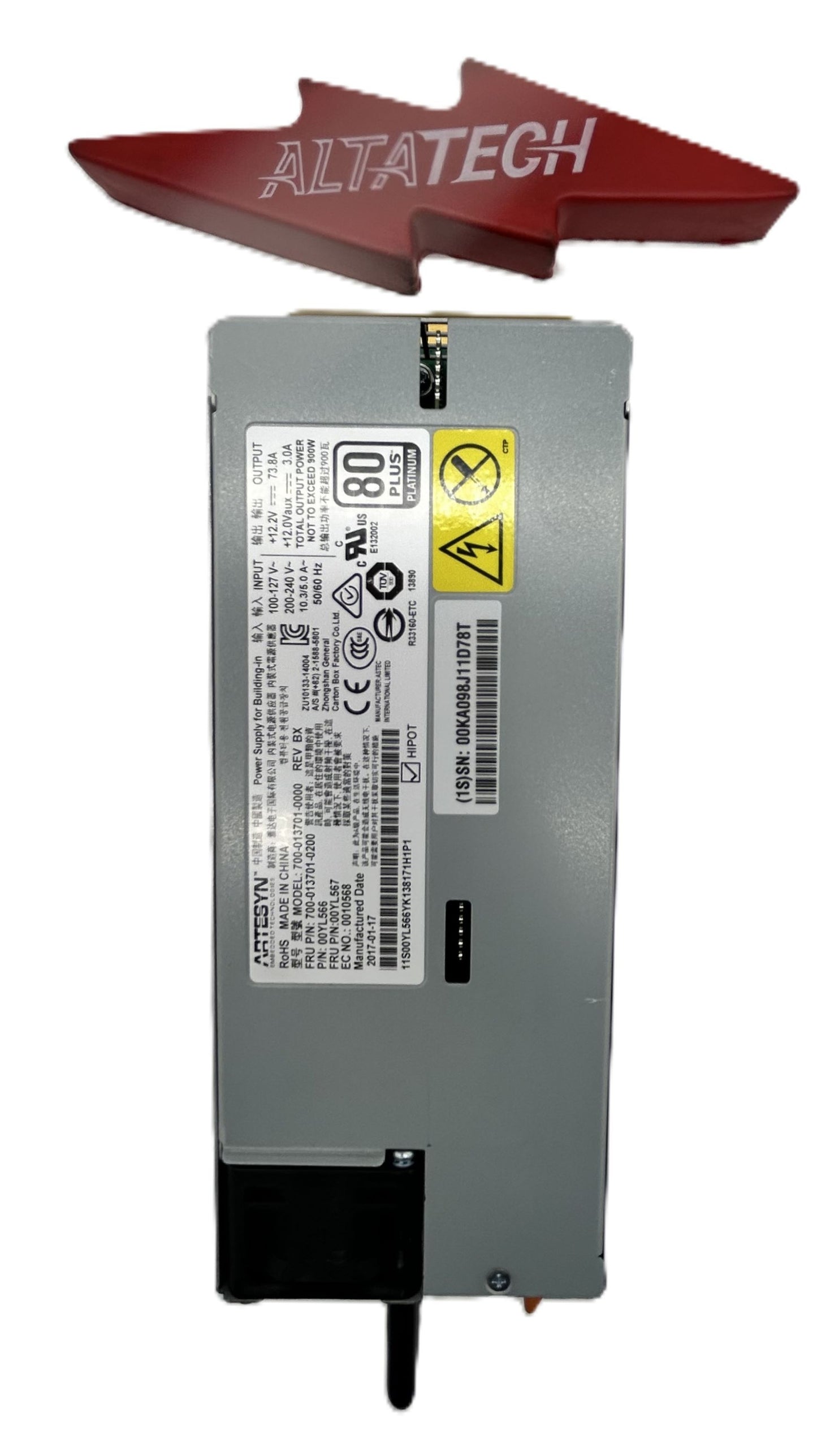 Lenovo 00YL567 900W PLATINUM HIGH EFFECIENCY PS M5, Used