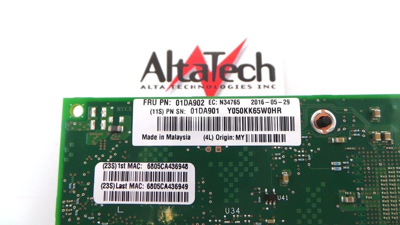 Lenovo 01DA901 X710-DA2 SFP+ Host Bus Adapter, Used