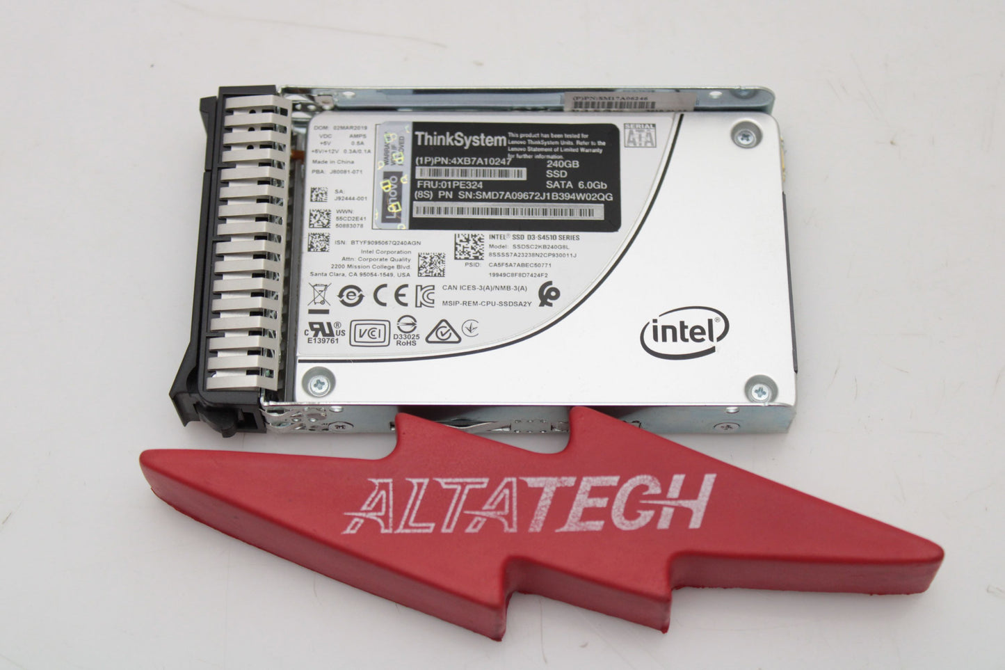 Lenovo 01PE324 2.5" 240GB SATA 6Gb Hot Swap SSD, Used