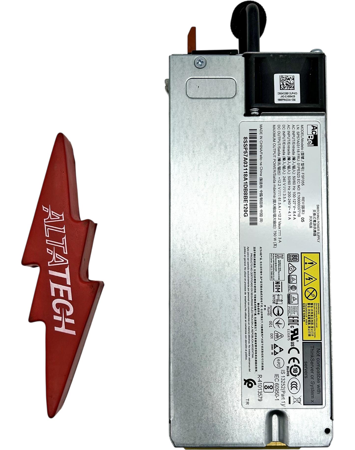 Lenovo 01PE523 750W PLATINUM 230/115V PLATINUM PSU, Used