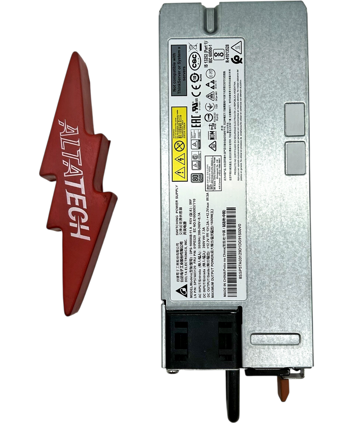 Lenovo 01PE529 1600W PLATINUM HOT SWAP PSU SR650, Used