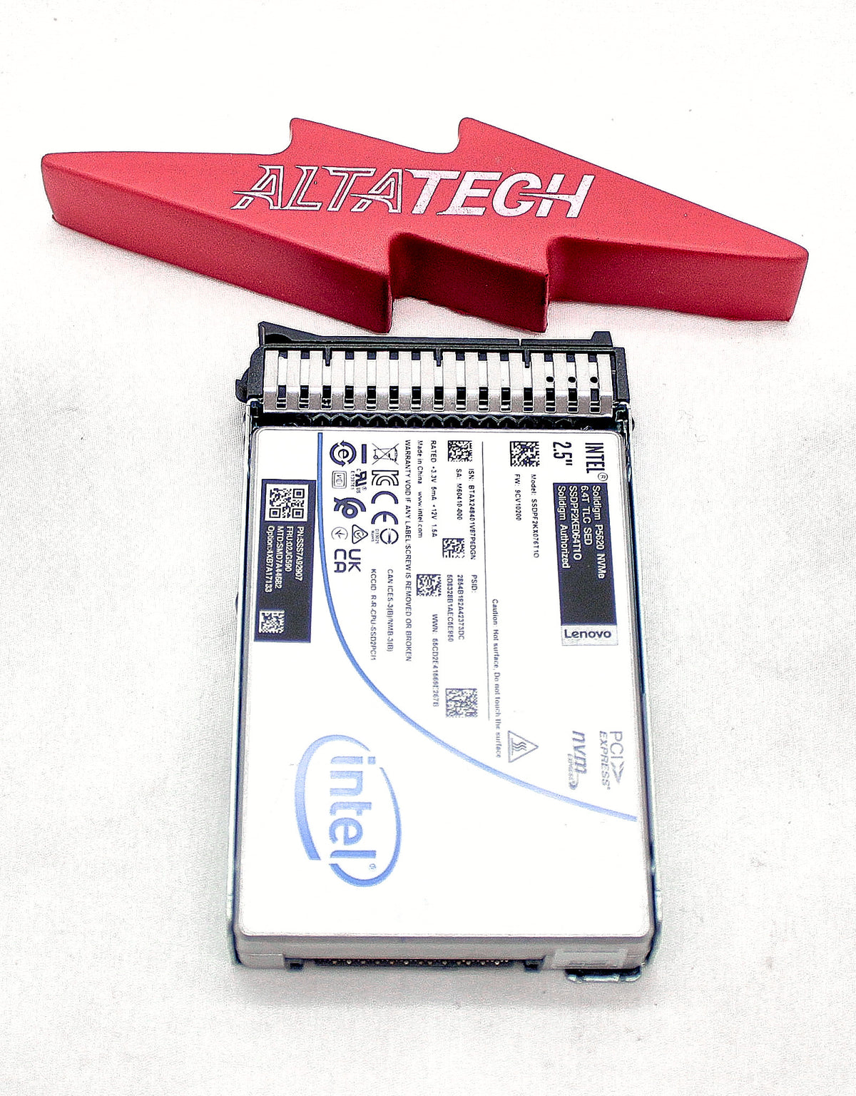 Lenovo 02JG590 2.5" U.2 P5620 6.4TB Mixed Use NVMe PCIe 4.0 x4 HS SSD, Used