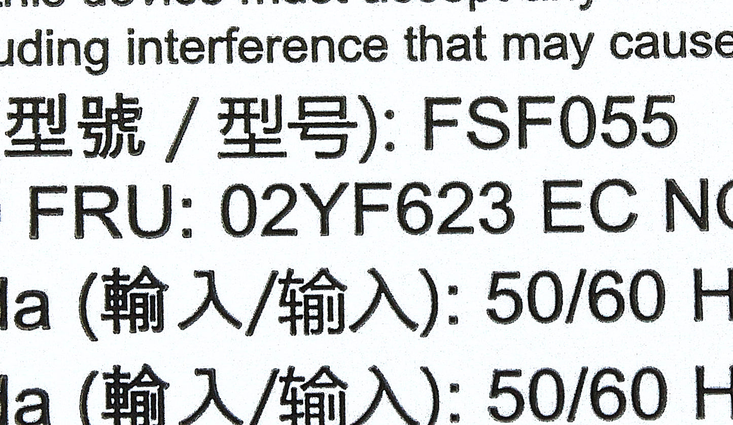 Lenovo 02YF623 750W 230/115V Platinum PSU 7N67A00883 01PF515 01PE522 01PE523, Used