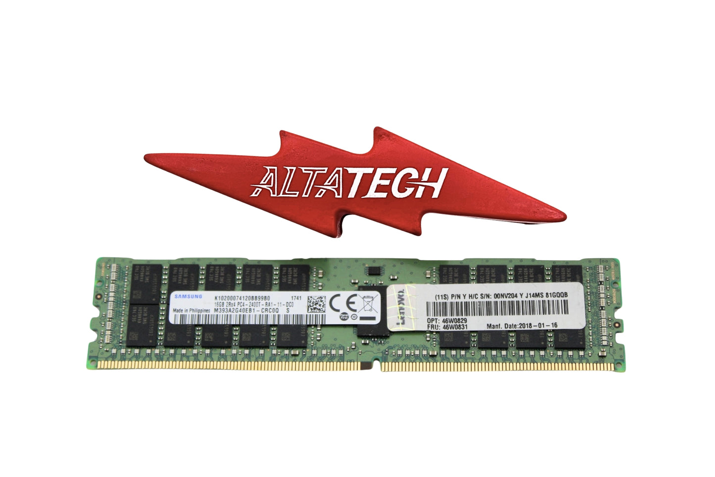 Lenovo 46W0831 16GB PC4-19200 DDR4-2400T 2RX4 ECC, Used