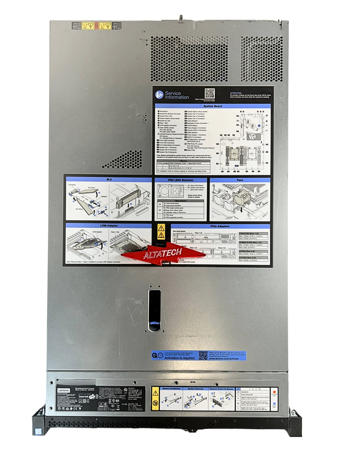 Lenovo 7X08CTO1WW THINKSYSTEM SR530 CTO SERVER, Used