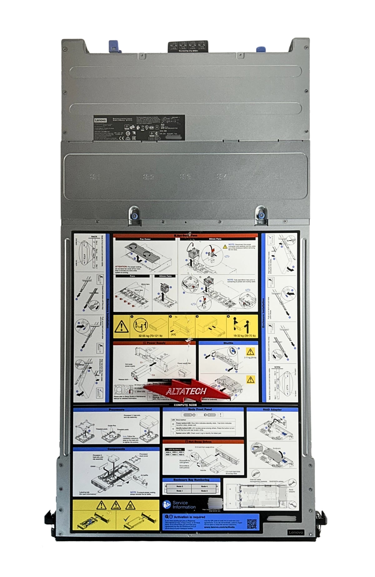 Lenovo 7X20CTO1WW ThinkSystem CTO D2 Enclosure for 4x SD530 (7X21CTO1WW), Used