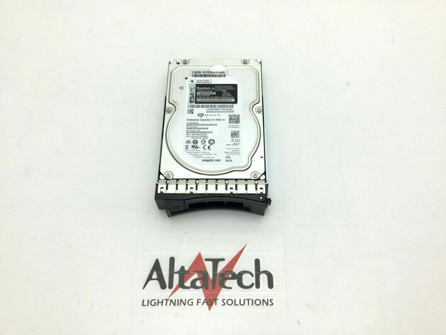 Lenovo 81Y9795 2 TB 7.2K RPM NL SATA 3.5" Hard Drive, Used