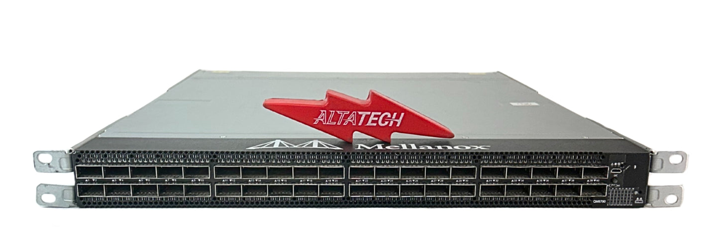 Mellanox MQM8790-HS2F 40-port 200Gb/s InfiniBand Edge Switch, Non-Blocking Externally Managed HDR, Used