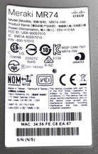 Meraki MR74-HW Dual-Band 2X2 MIMO 802.11AC WAVE 2T, New Open Box