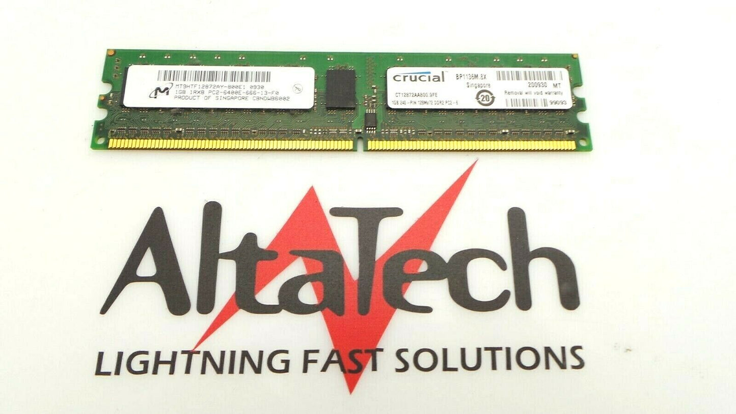 Micron MT9HTF12872AY-800E1 1GB PC2-6400e ddr2-800 1rx8 ecc RAM Memory, Used