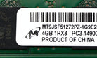 Micron MT9JSF51272PZ-1G9E2 8GB (2x 4GB) PC3-14900R 1Rx8 ECC, Used