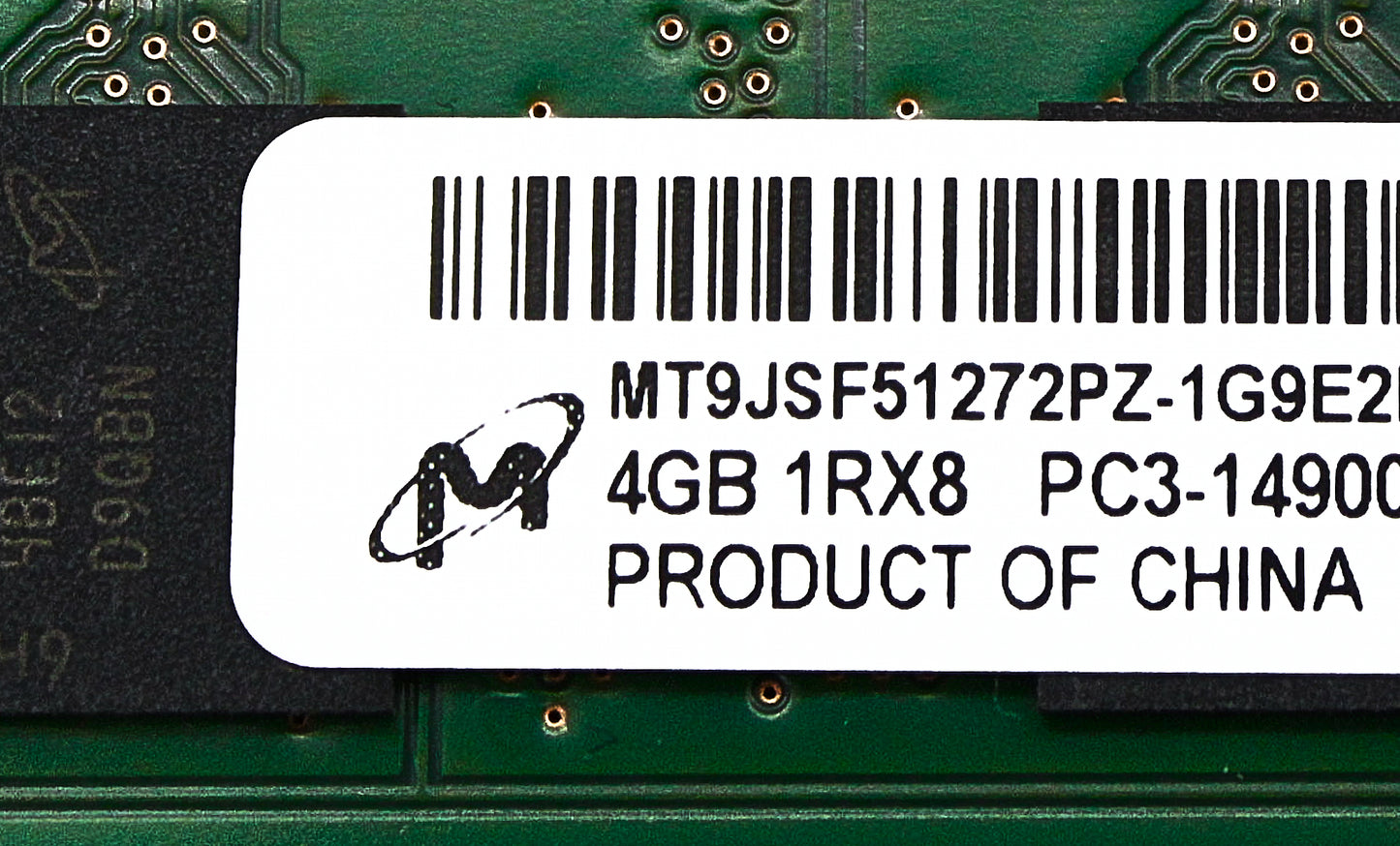 Micron MT9JSF51272PZ-1G9E2 8GB (2x 4GB) PC3-14900R 1Rx8 ECC, Used