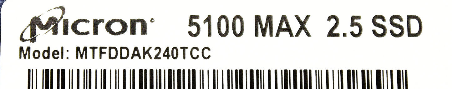 MICRON MTFDDAK240TCC INTEL 240GB SSD DISK SATA-600 2.5IN (5100M), Used