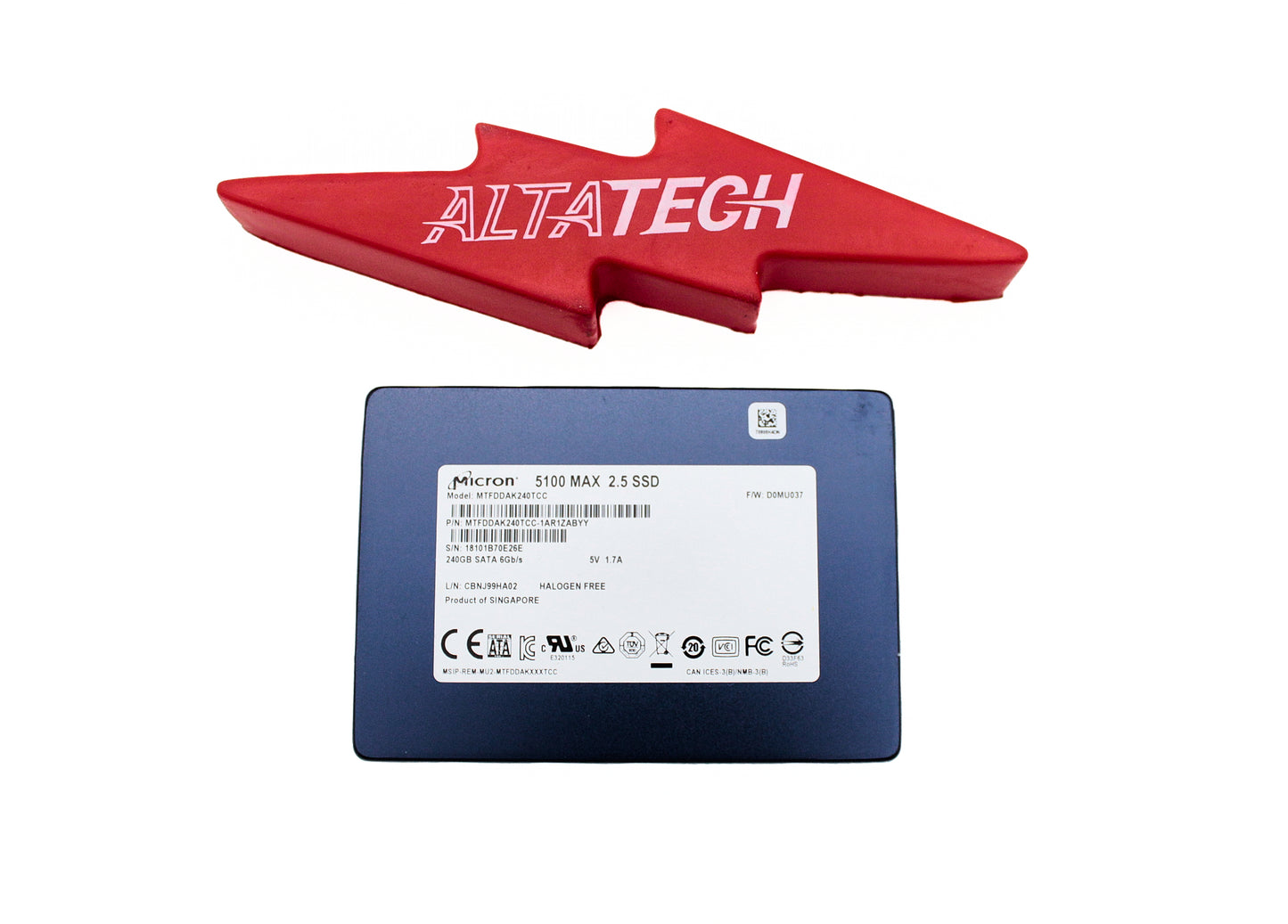 MICRON MTFDDAK240TCC INTEL 240GB SSD DISK SATA-600 2.5IN (5100M), Used