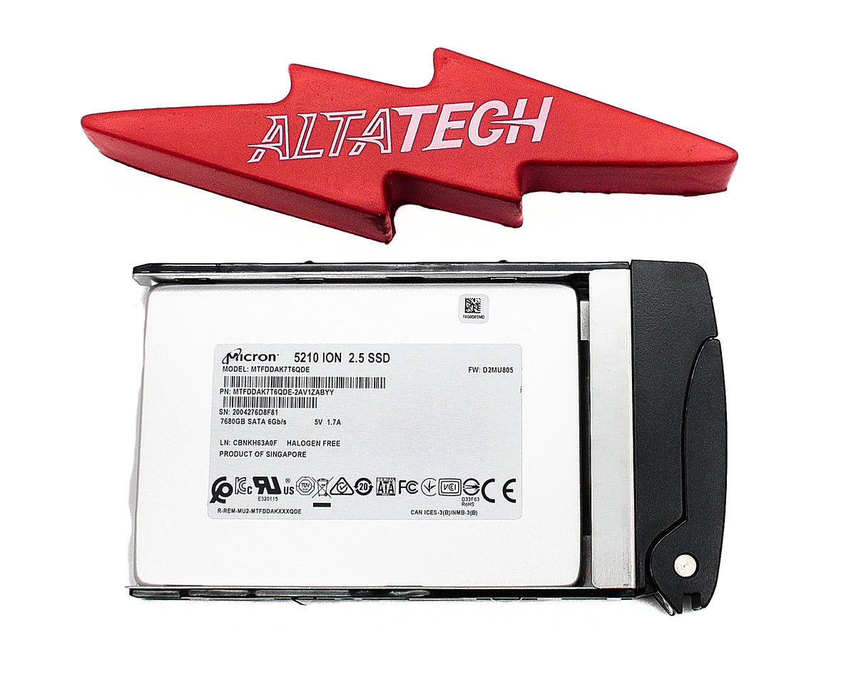 Micron MTFDDAK7T6QDE 7.68TB SSD SATA 2.5 6G RI, Used