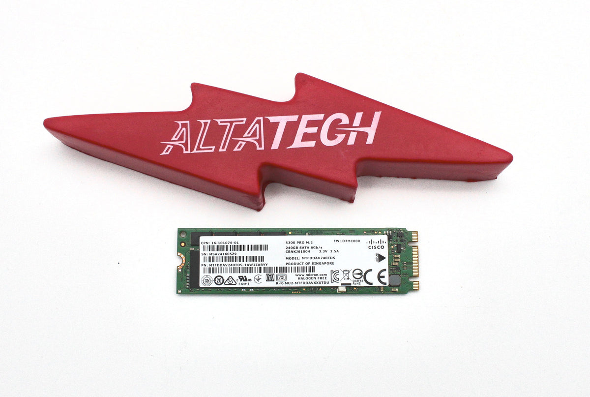 Micron MTFDDAV240TCB-1AR1ZA 240GB SSD Sata 6g m.2 5100 Pro, Used