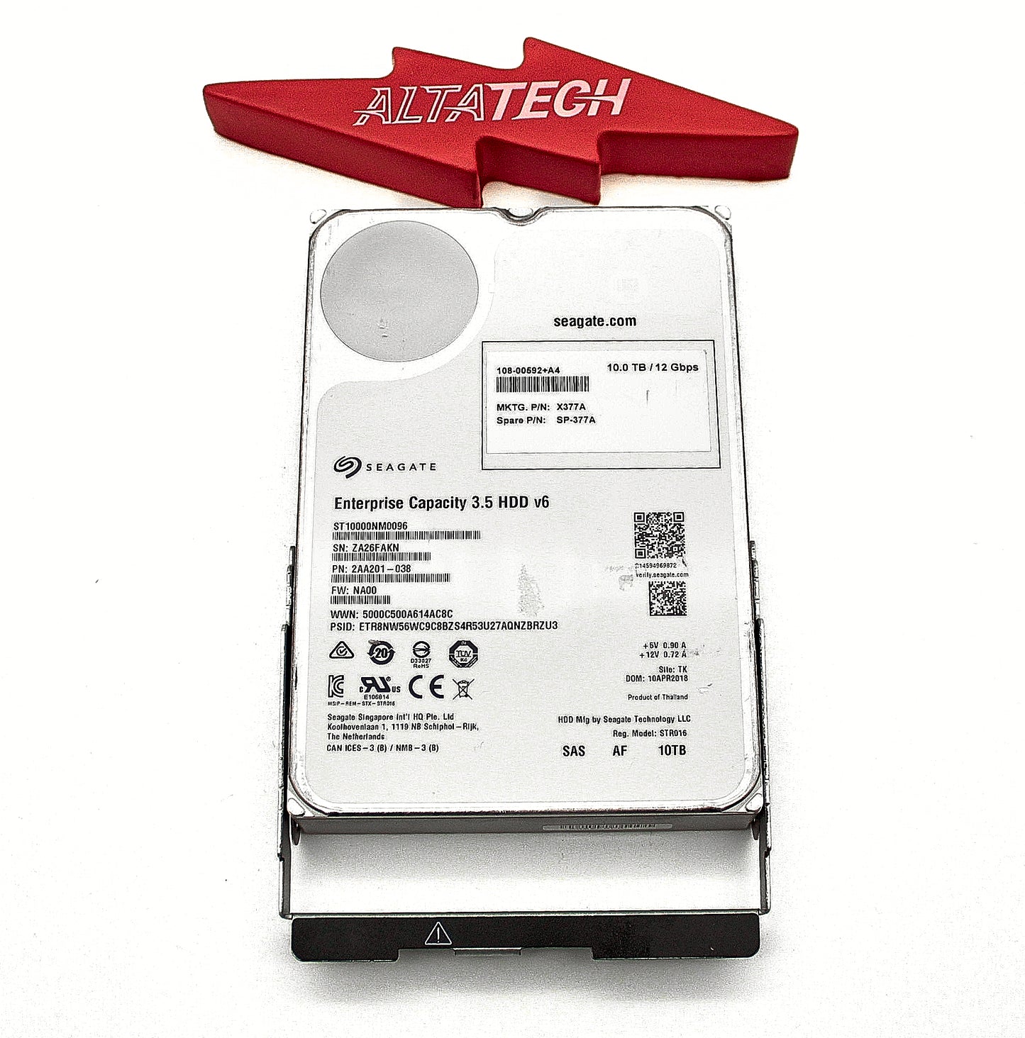 NetApp 108-00592 10TB 7.2K 12G 3.5" HDD, Used