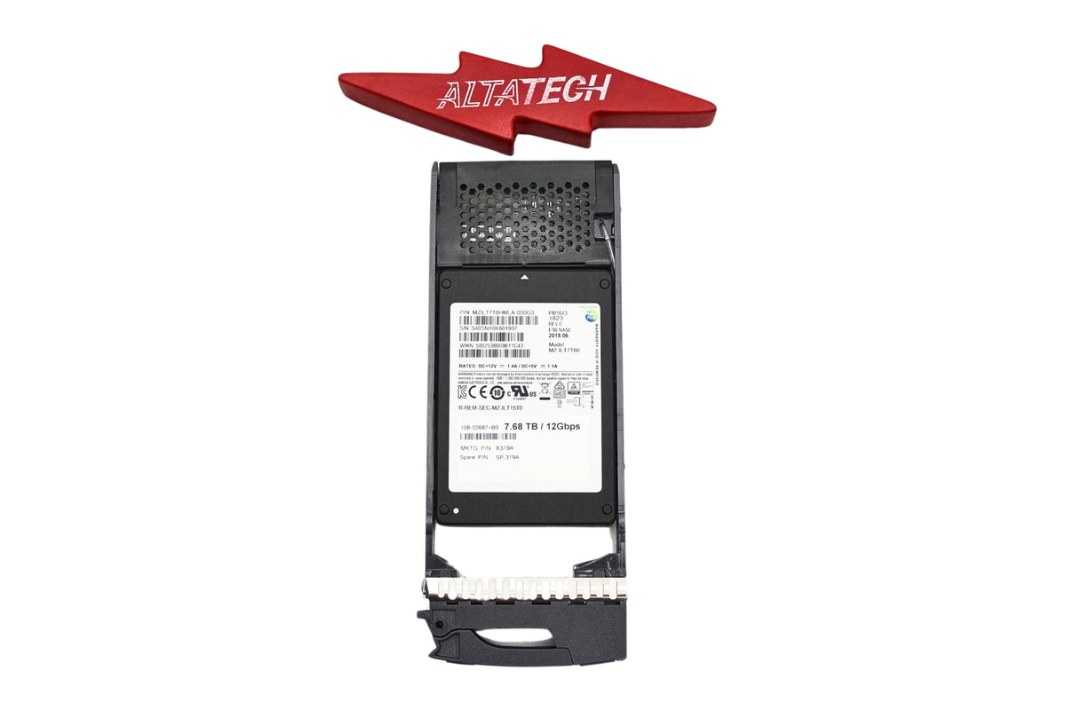 NetApp 108-00687 7.6TB 12G 2.5" SSD FOR DS224C, Used