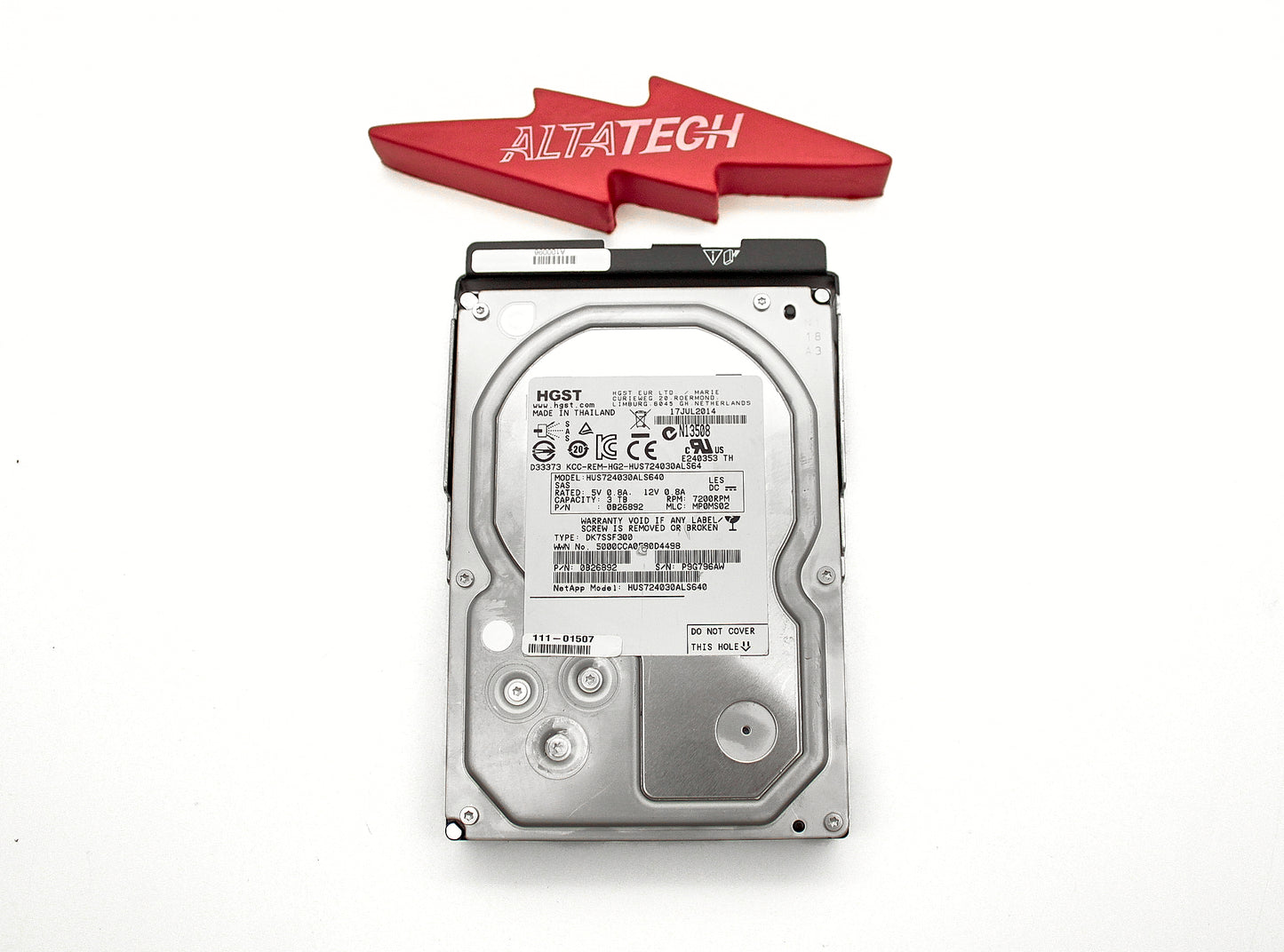 NetApp 111-01507 3TB 7.2K SAS 3.5" HDD, Used