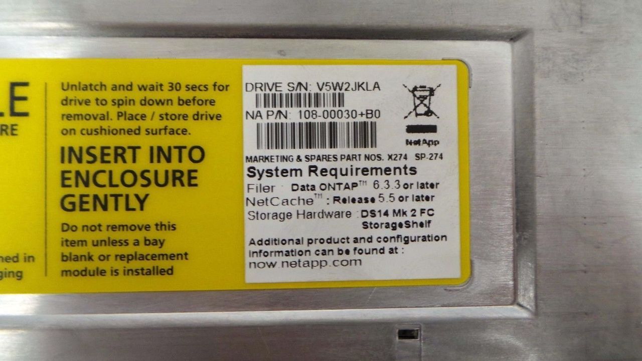 NetApp X274A Hitachi 146GB 10K SAS Hard Drive, Used