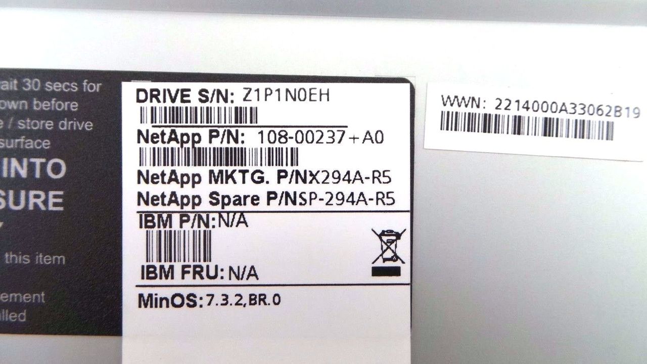 NetApp X294A-R5 2TB 7.2K SATA 3.5" Hard Drive - 108-00237, Used