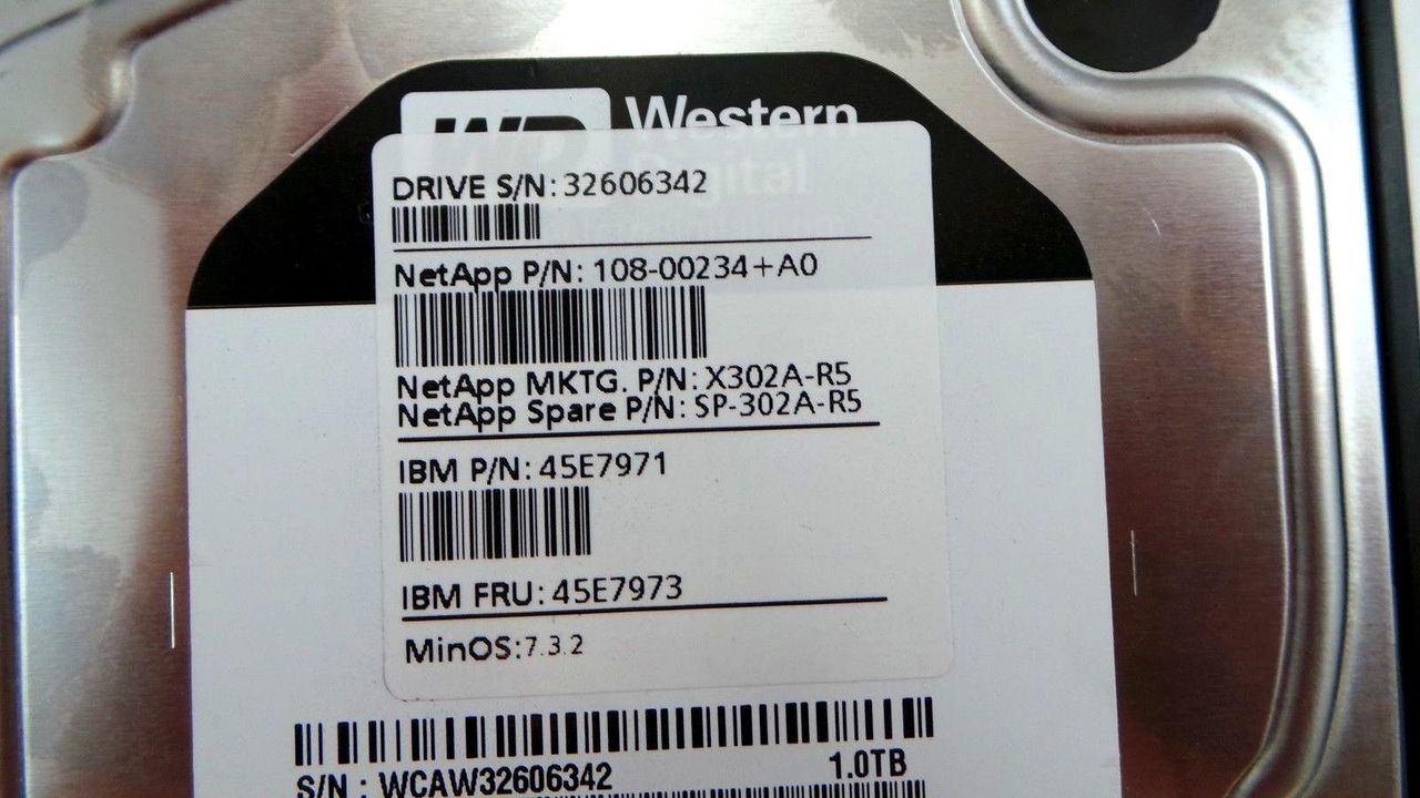 NetApp X302A-R5 1TB 7.2K SATA 3.5" Hard Drive, Used