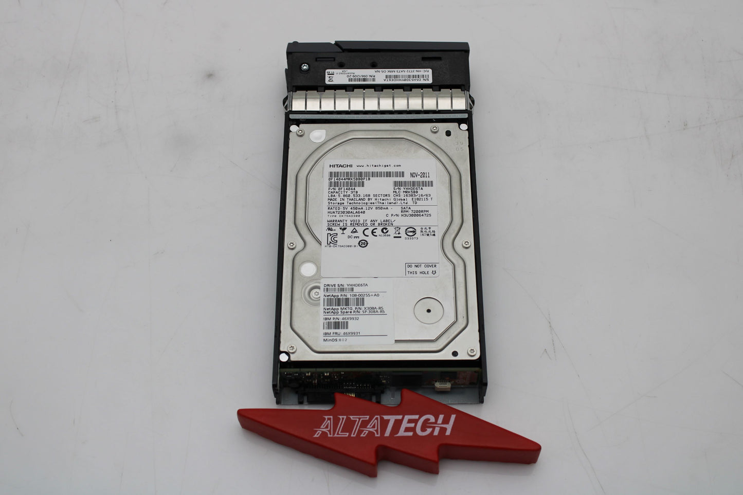 NetApp X308A-R5 3TB 7.2K RPM 3.5" SATA Hard Drive, Used